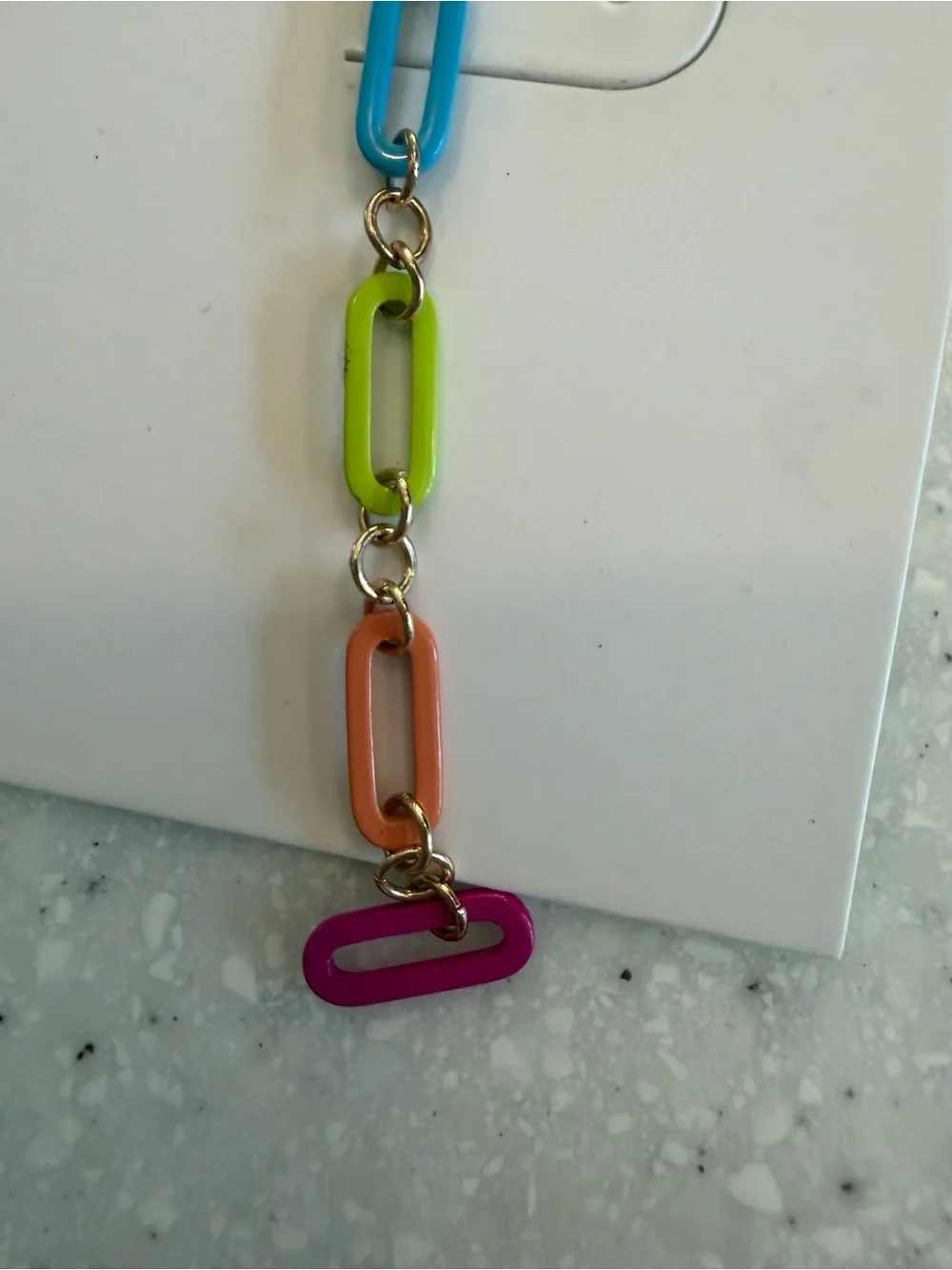 New Ivory Ella Kids Multicolor Chain Link Drop Earrings - Colorful